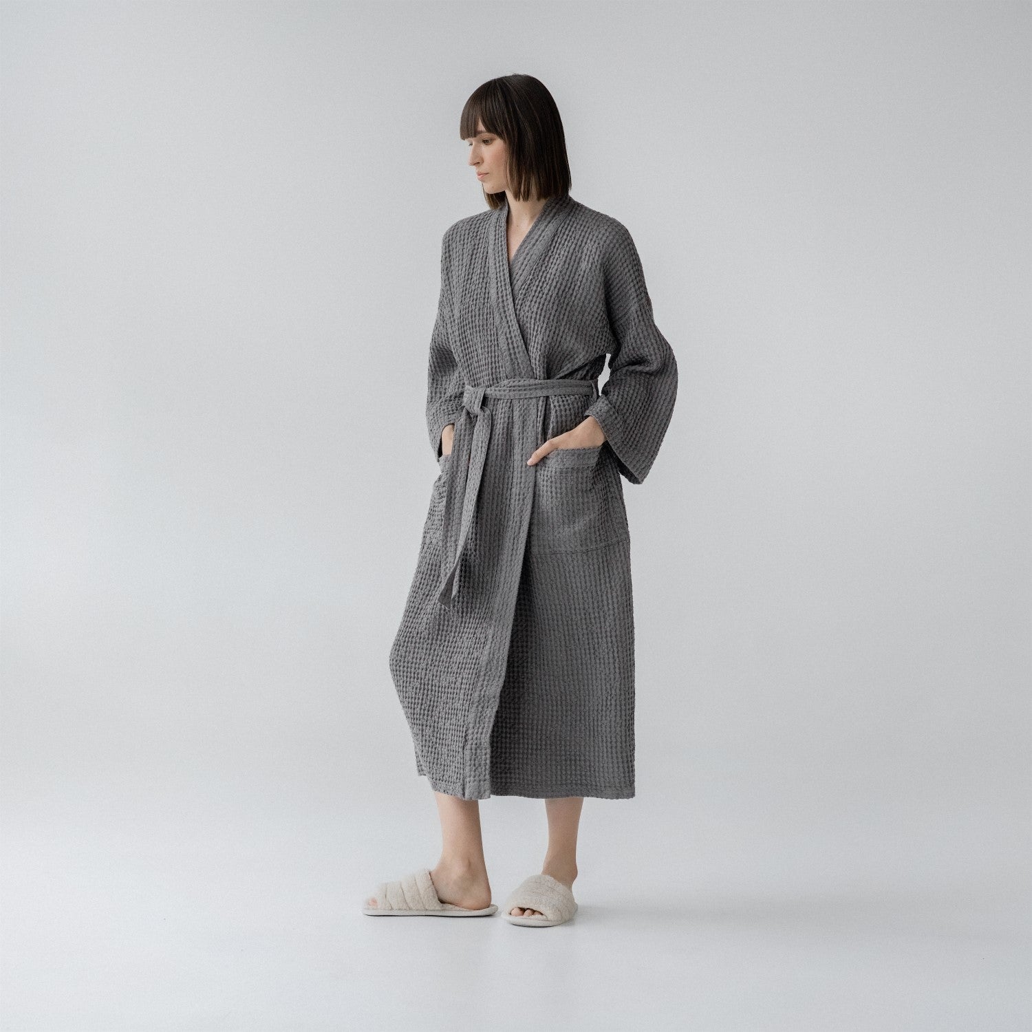 Buy Chelsea Peers Grey Cotton Dressing Gown from Next Belgium
